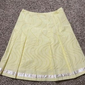 Pleated yellow skirt